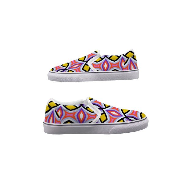 New Fun Colorful Men's Slip On Sneakers Shoes