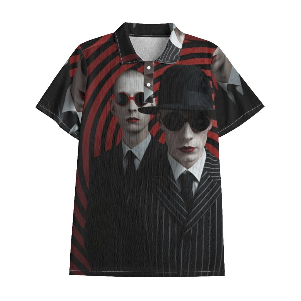 New Fashionable Two Men Print Men's Polo Shirt