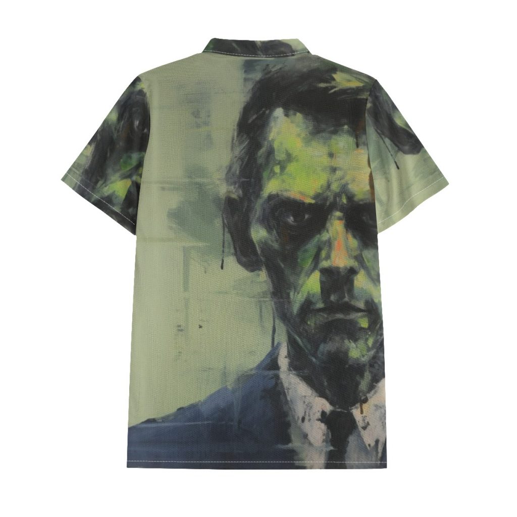 New Man Face Print Men's Polo Shirt