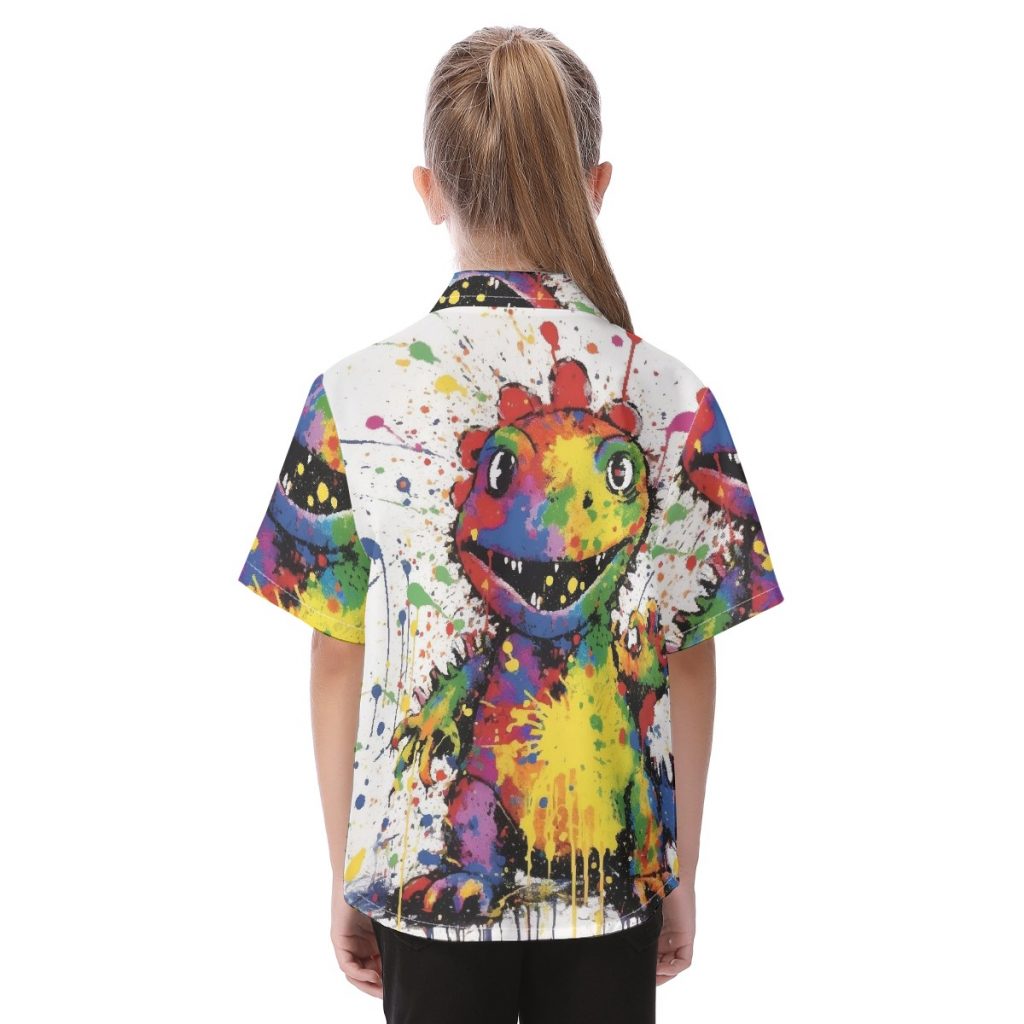 New Fun Dinosaur Button-Down Kid's Shirt