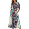 New Vibrant ZOMBIE  Print Women's Elastic Waist Dress - Image 3