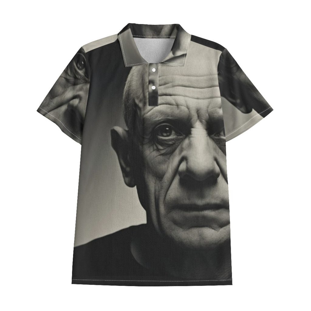 New Man's Face Print Men's Polo Shirt
