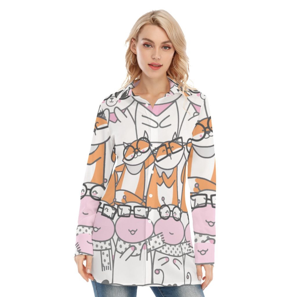 New Fun Print Women's Long Shirt