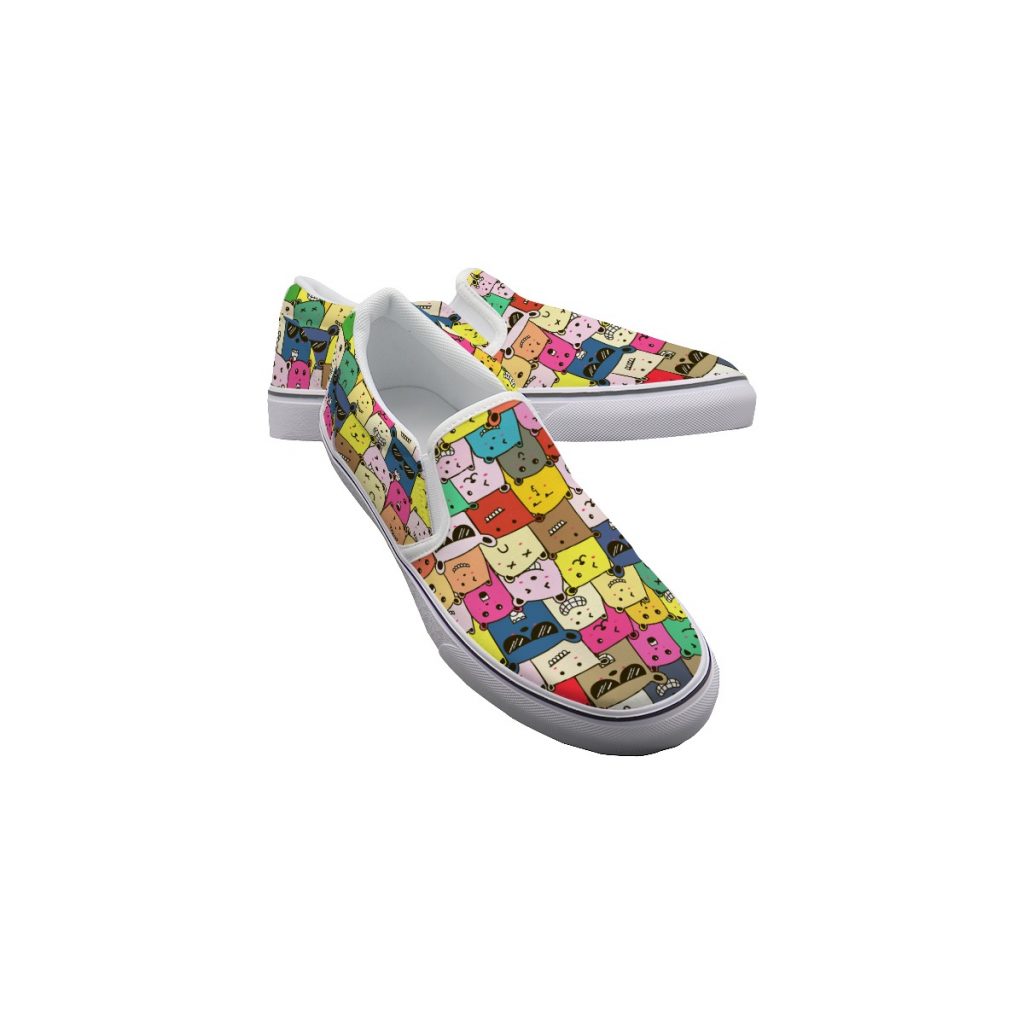 New Colorful Fun Men's Slip On Sneakers