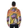 New Fun Dinosaur Print Men's Heavy Fleece Zip Up Hoodie - Image 4
