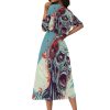 New Vibrant ZOMBIE  Print Women's Elastic Waist Dress - Image 4