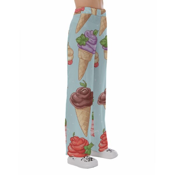 Pastel Colored Icecream Cone Print Women's Pajama Pants