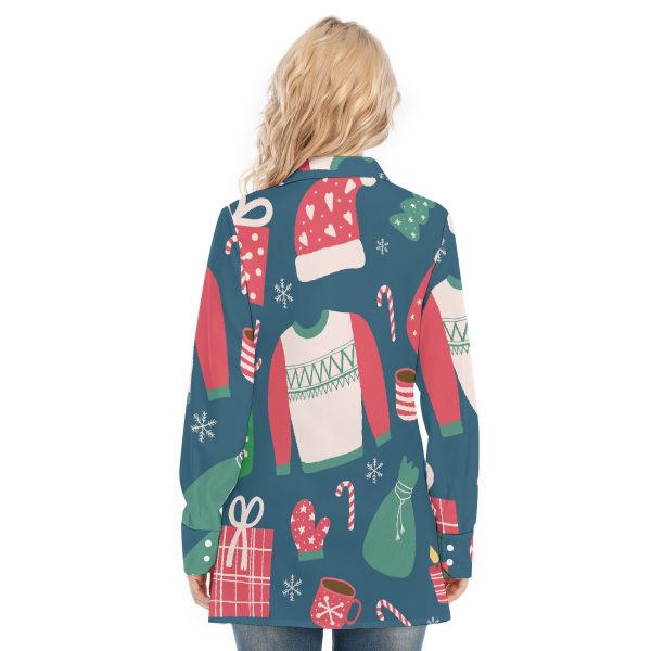 New Fun Christmas All-Over Print Women's Long Shirt