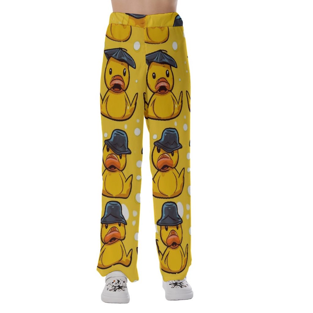 Cute Yellow Duckie Print Women's Pajama Pants