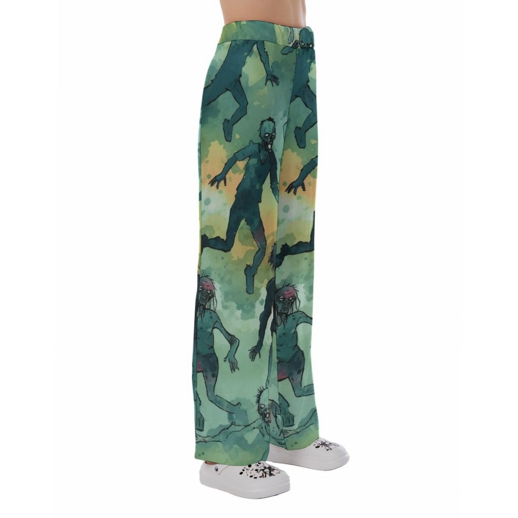 Spooky 'Running Zombies' Print Women's Pajama Pants