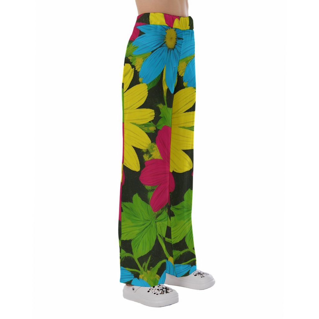 Colorful All-Over Floral Print Women's Pajama Pants