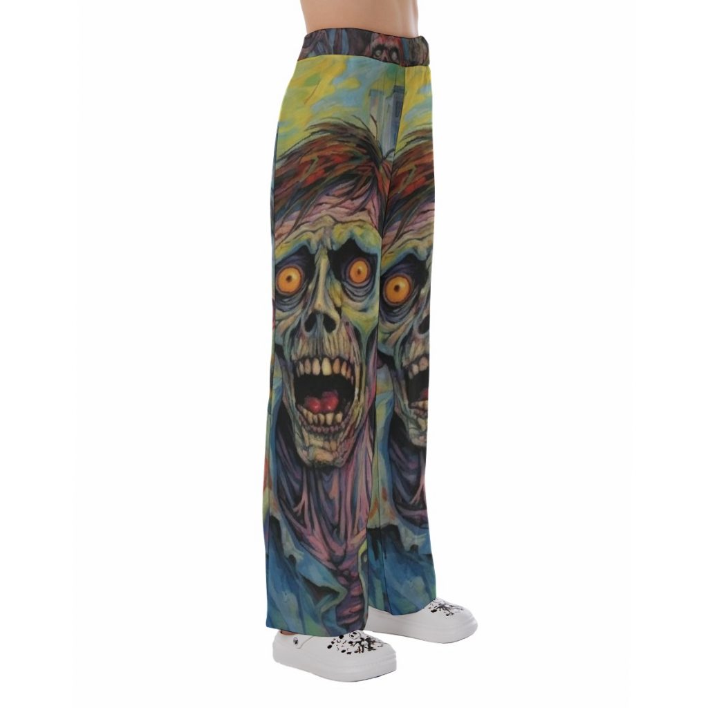 Fun Screaming Zombie Halloween  Print Women's Pajama Pants