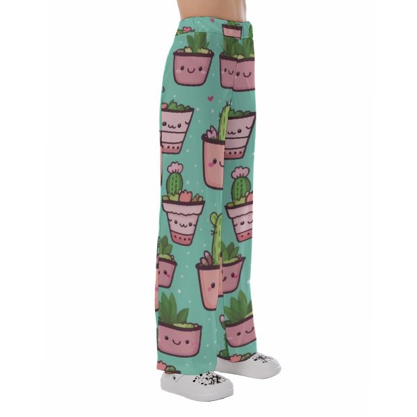 Cute 'Potted Plant' Print Women's Pajama Pants