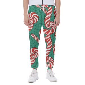 Peppermint Candy Print Men's Sweatpants