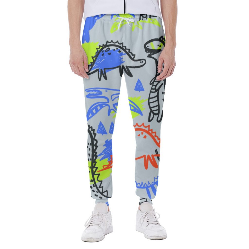 Fun Dinosaur Print Men's Sweatpants