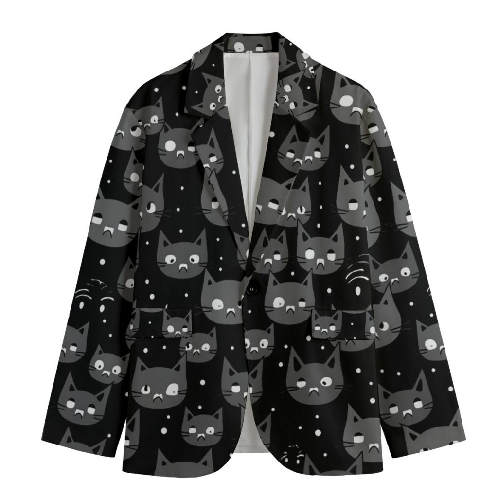 Men's Casual Flat Lapel Collar Blazer | 100% Cotton