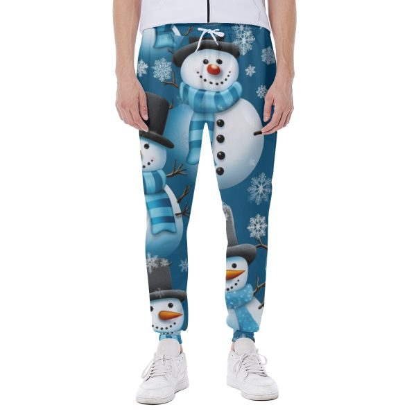Cute Snowman Winter Christmas Print Men's Sweatpants