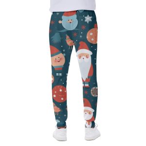 All-Over Santa Christmas Print Men's Sweatpants
