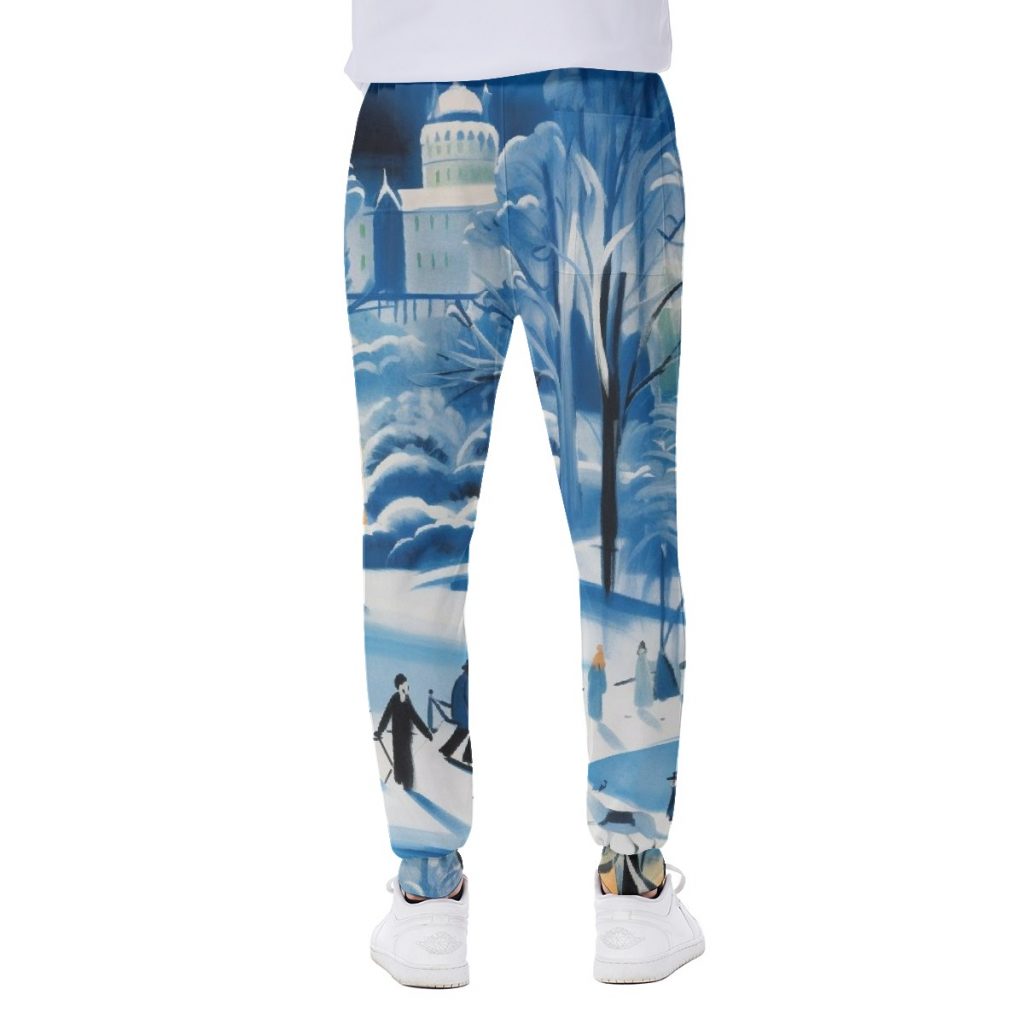All-Over Winter Landscape Print Men's Sweatpants