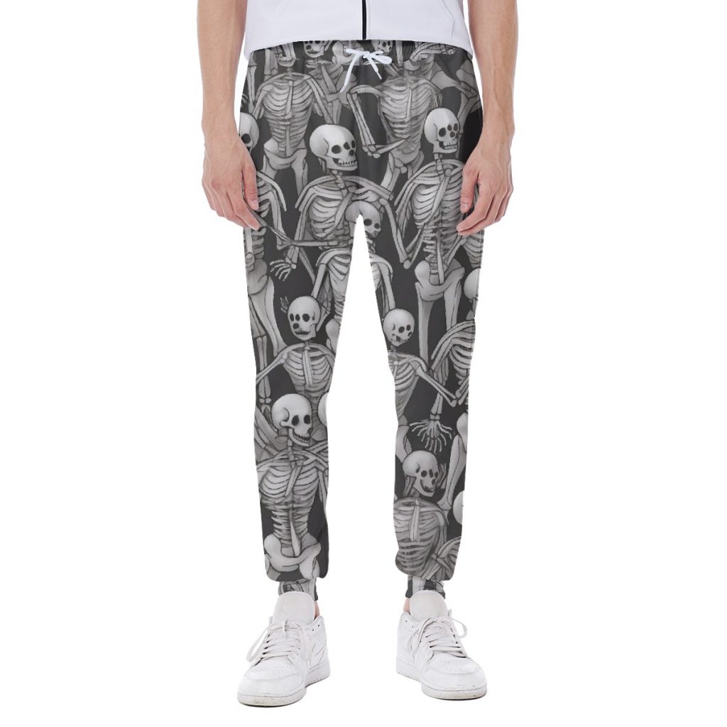 All-Over Skeleton Print Men's Sweatpants