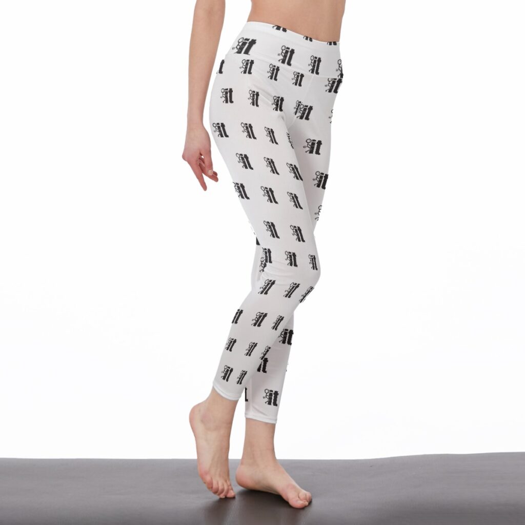 Women's High Waist Leggings | Side Stitch Closure- F-IT Print