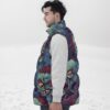 Unisex Zippered Down Vest - Rotting Zombie Print - Image 2