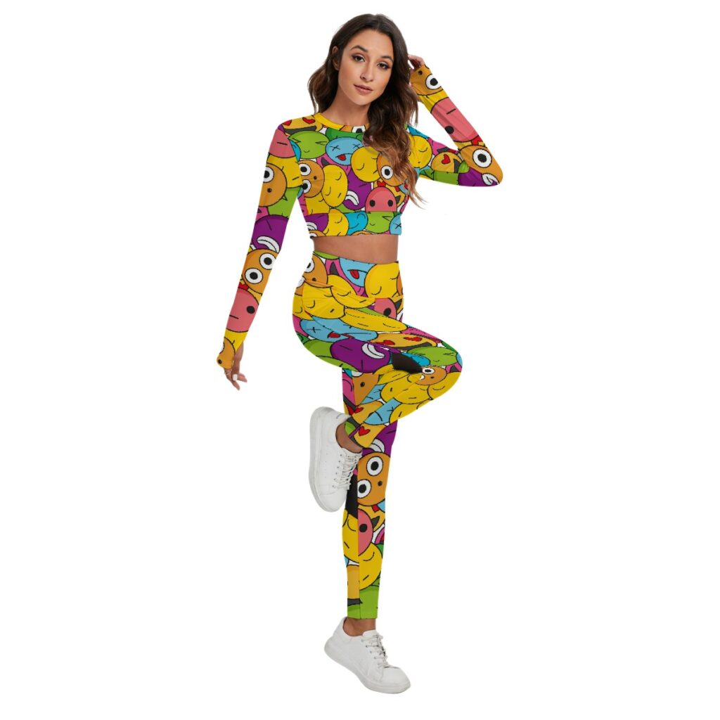 Women's Two-Piece Sport Set With Backless Top And Leggings