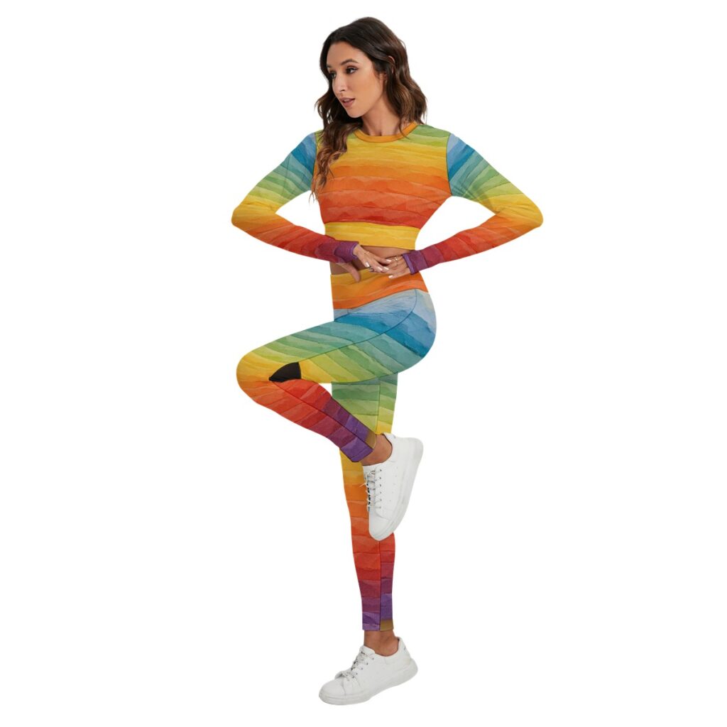 One-Piece Women's Sport Set With Backless Top And Leggings