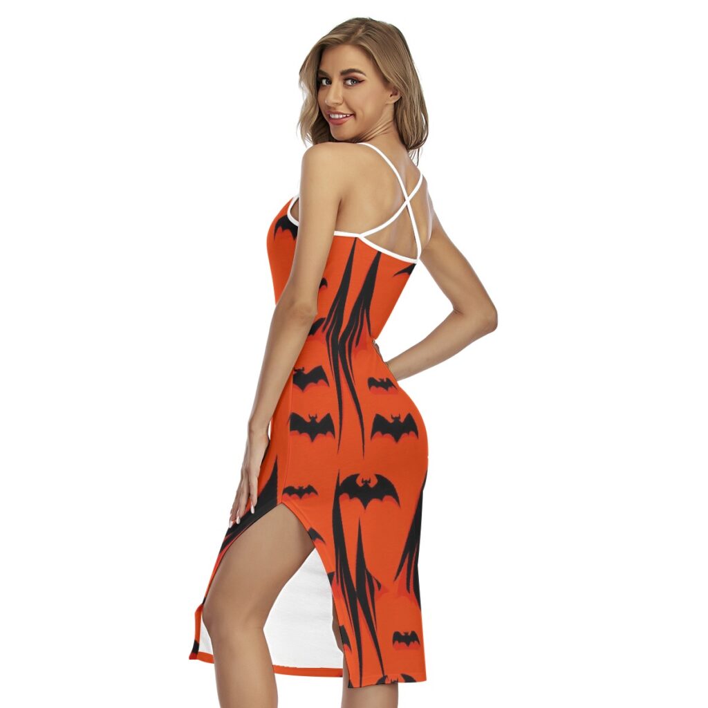 All-Over Print Women's Back Cross Cami Dress