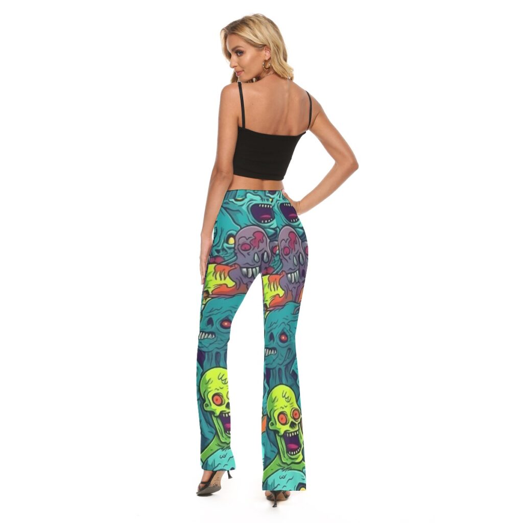 All-Over Print Women's High Elastic Flare Pants