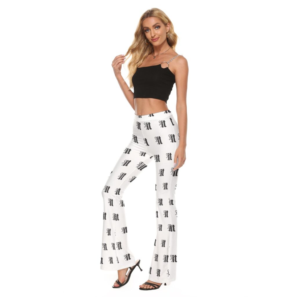 All-Over Print Women's High Elastic Flare Pants